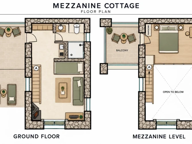 Mezzanine Cottage With Balcony