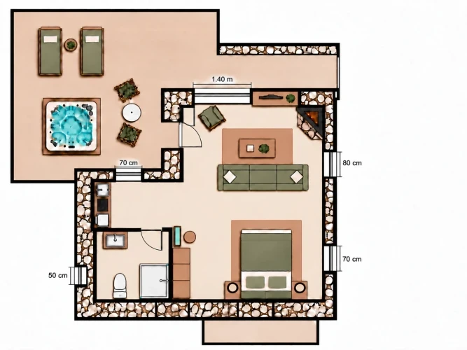 Deluxe Cottage with Hot Tub Jacuzzi